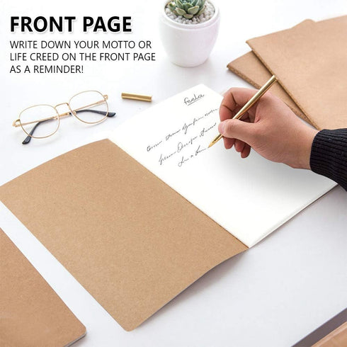 feela 30 Pack Kraft Notebooks, A5 Journals with 60 Lined Pages for Women Girls Students, 8.3 x 5.5 in