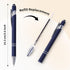 HALOMNNI 9 Pack 2-in-1 1.0 mm Ballpoint Pens Retractable Ballpoint Pen with Stylus Tip, Metal Stylus Pens for Touch