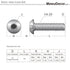 1/4-20 x 3/4" Button Head Socket Cap Screws, Allen Socket Drive, Black Oxide, Alloy Steel, 25 PCS