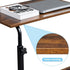 NAICKUC 23.6Inch Standing Desk - Side Table Adjustable Height, Portable Laptop Cart, C-Shaped Bed Couch end Tables