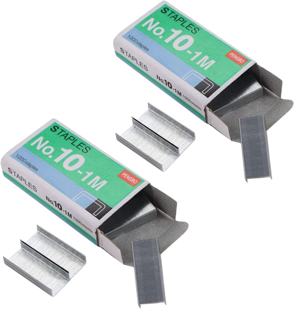 Dwuww 2Pcs for Staples Mini Metal 1000Pcs/Lot No.10-1M Stationary No.10 Binding Stapler Office
