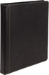 Samsill 0.5 Inch 3 Ring Binder, Leather, Black with Contrast Stitching, 8.5 x 11 Inch, Notebook Binder, Portfolio