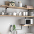 SAYAYO Black Wall Shelf Brackets, 6 x 5 Inch Iron Metal L Shaped Corner Support Brackets for DIY Floating Shelf, 4 PCS