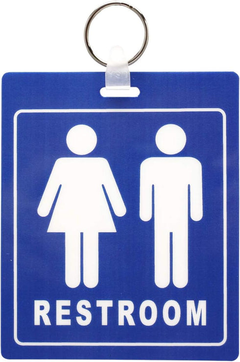 Specialist ID 2 Pack Unisex Restroom Pass Keychain - Durable Bathroom Tag with Key Chain Ring