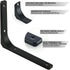 SAYAYO Black Wall Shelf Brackets, 6 x 5 Inch Iron Metal L Shaped Corner Support Brackets for DIY Floating Shelf, 4 PCS