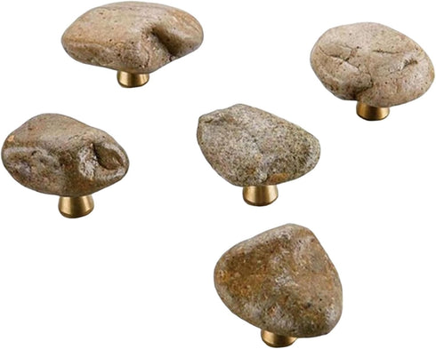 Ywmsfl 5Pcs Drawer Pull Cobblestone Dressers Knob Cupboard Handle Elegant Furniture Handle Simple