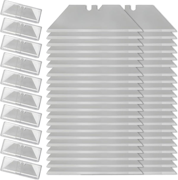 100 Pack Utility Knife Blades, SK5 Steel Replacement Blades for Most Standard Utility Knives, Razor Standard