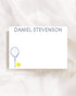 Designing Moments Set 10 2023-31/32 Personalized Tennis Note Cards, Tennis Stationery for Men or Women, Tennis Ball