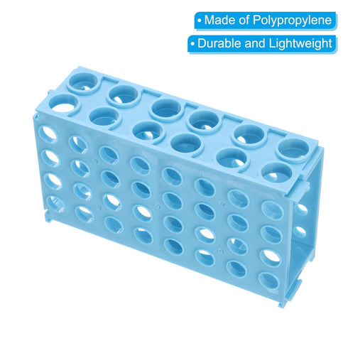 PATIKIL Tube Rack, 1 Set Vial Rack, 80 Wells for Microcentrifuge Tubes 0.5/1.5/2.0/10/15/50ml, Blue Pink