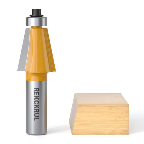 11.25 Degree Chamfer Router Bit with Bearing, 1/2 Inch Shank, 1 Inch