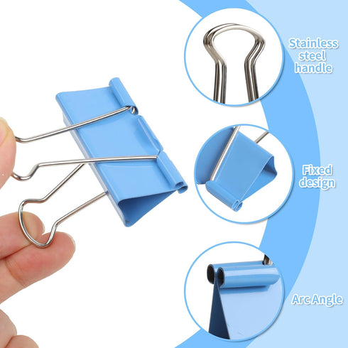 Joyberg 125Pcs Binder Clips, Assorted Sizes for Office Supplies, Home, and School