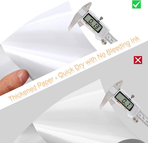 Printable Sticker Paper for Inkjet Printer, 40 Sheets, 8.5"x11” Matte Sticker Printer Paper Full Sheet Labels