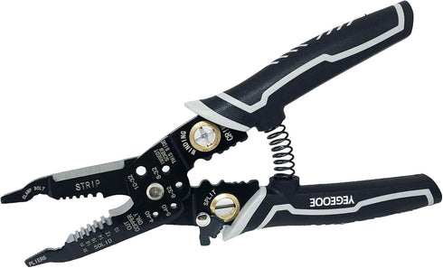 9-in-1 Wire Stripper Tool, 8inch Multifunctional Electrician Pliers for Electrical Cable Stripping, Cutting, Crimping