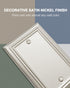 2-Pack Satin Nickel Blank Wall Plate, Durable Metal No Device Outlet Cover, Midsize 3.15''*4.88''
