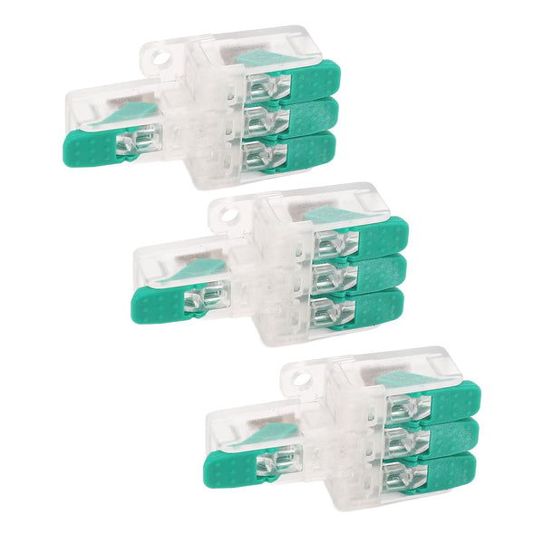 10PCS 1 in 3 out Lever Wire Connectors, Compact Quick Connect Electrical Terminals for 10-20AWG Wires