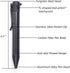 Bolt Action Carbon Fibre Ballpoint Pen with Pocket Clip, Classic Black for Travel, School, Work, and Birthday Gifts
