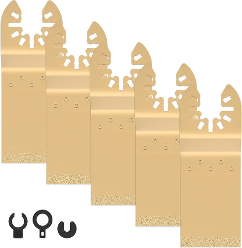 Kandishiex 5Pcs 34MM Removal(5pcs) US Oscillating Saw Blades Diamond Coating Oscillating Tool Blades Sharp Wear