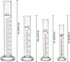 Lab Glassware Set, 5pcs Thick Glass Graduated Beaker, 4pcs Glass Measuring Cylinder, Pipettes, Stirring Rods, Cleaning