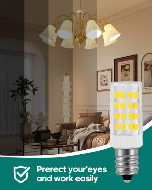 JDE11 120V 40W Bulbs T3/T4 E11 4W Bulbs Non-dimmable 400LM 6000K, 4 Pack) Halogen Mini Candelabra Equivalent, Mini Base