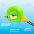 Famm 8ft 3+ Handy Green Bird Tape Measure for Kids STEM Educational Tool with Level, Protractor, Retractable Design