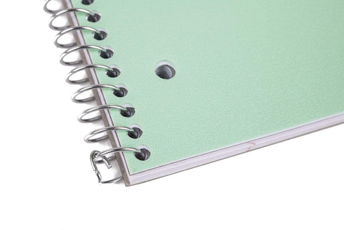 Mintra Office Durable Spiral Notebooks, 1 Subject, Wide Ruled 3pk (Salmon, Sage Green, Lavender) - 100 Sheets, Poly