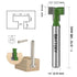 3Pcs Set, 1/4" Set -5/16 3/8 1/2 inch Set BAYTORY Keyhole Router Bits Shank Router Keyhole Bit & & Blade Diameter