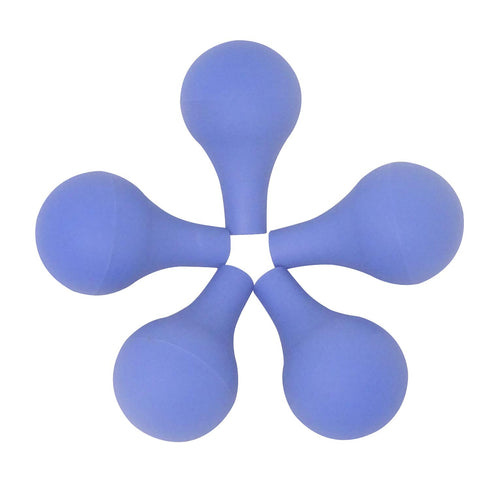 Honbay Laboratory Tool, 5PCS Blue Suction Ball Pipette Dropper Rubber Bulb, Fit for 3ml 5ml 10ml 15ml Pipettes