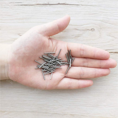 Yesallwas 100Pcs 1.5mm X16mm Dowel Pin - Stainless Steel Shelf Support Pin for Precise Location