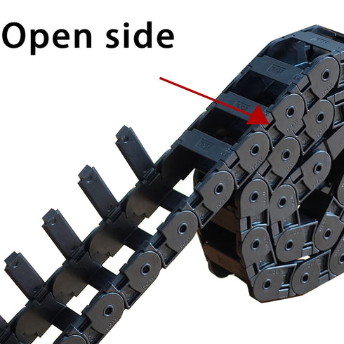 2pcs 39.3 inch Carrier Drag Chain Cable, Black Open Type for CNC Router Mill and 3D Printer, Includes Connectors and