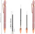 MengRan Rose Gold Pens, 12 pcs with Stylus Tip, Black Ink Medium Point Ballpoint Pens