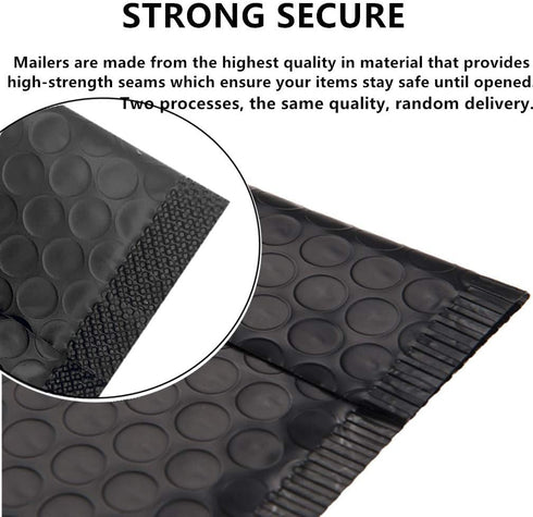 Bubble Mailers 4x6 Inch - 12 Pack Small Padded Envelopes, Poly Thicken Self Seal Envelopes Bags (Black, 4X6 Inches)