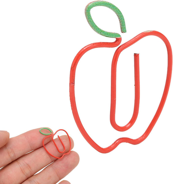 Cute Paper Clips, 100 Pack Decorative Fruit Shape Paperclips, Rust Proof for Document Organizing