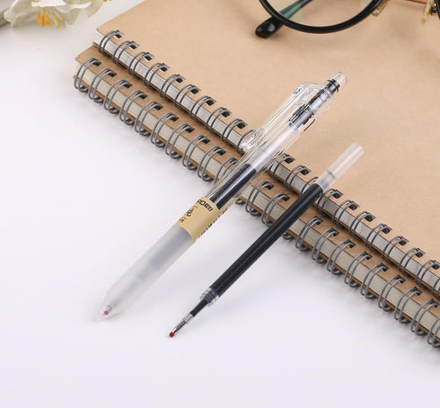 Retractable Gel Ink Pens Quick-drying Ink 0.5mm, Style of Japanese Gel Pens for Office School Supplies,12-Pack (Black Ink 12-Pack)