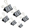 Binder Clips Paper Clamp - 130 Pcs Assorted Sizes Paper Binder Clips (Black)