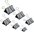 Binder Clips Paper Clamp - 130 Pcs Assorted Sizes Paper Binder Clips (Black)