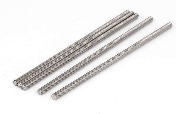 uxcell M6 x 170mm Fully Threaded Rod Bar Studs, 5 Pcs, 304 Stainless Steel Fasteners