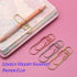 Pen Holder for Notebook, 20PCS Metal Pen Clips with Heart, Cute Journal Paperclips, Large Size Pencil Holder (Rose Gold)