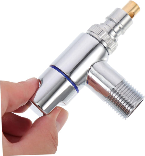 DOITOOL 2pcs Manual Washing Machine Faucet, Mini Toilet Accessories, Water Spigot Bathroom Angle Stop Valves