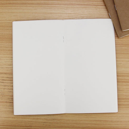 Blank Paper Travel Notebook Inserts, Unlined Refill for Travelers Notebook/Journal - 7.4 X 4 Inch - Set of 3-240 Pages