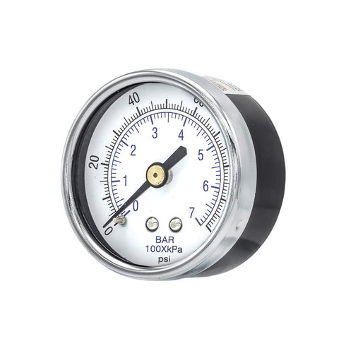 PIC Gauges 102D-204E Center Back Mount Dry Pressure Gauge, 2" Dial, 0/100 psi Range