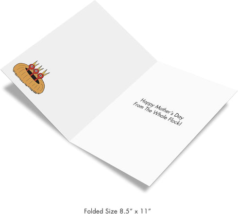 NobleWorks Jumbo Funny Mother's Day Greeting Card (8.5 x 11 Inch) - Cartoon Humor for Mom - Picky Eaters J9220MDG-US