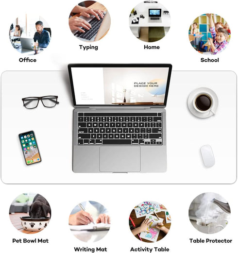 ProValley 24 48 Inches x Clear Desk Cover Protector Multifunctional Office Desk Pad Mat Blotter Plastic Table Cover