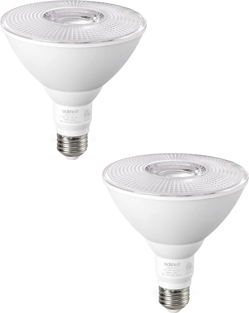 EDISHINE PAR38 LED Outdoor Flood Light Bulb, 2 Pack, 18W (120W Equivalent), Dimmable, Waterproof, E26 Base, 5000K