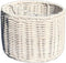 Upgradelights White Wicker Chandelier 5.5 Inch Retro Drum, Clips Onto Bulb. 5.5x5.5x4.5