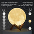 3D 7.1IN BRIGHTWORLD Moon Lamp Moon Night Light Printed Lunar Lamp for Kids Gift for Women USB Rechargeable Touch
