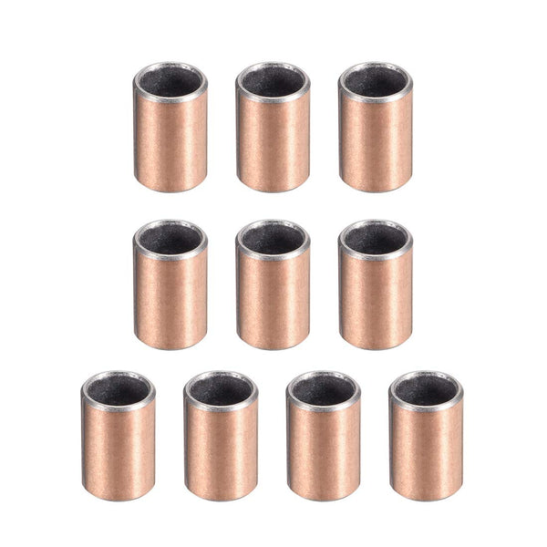 uxcell Sleeve Bearing 8mm Bore x 10mm OD x 15mm Length, 10pcs Plain Bearings Wrapped Oilless Bushings