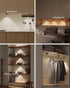 2400mAh Closet, Rechargeable Puck Lights with Remote, Black Battery Touch Light, Magnetic Tap Light Wireless LED Under