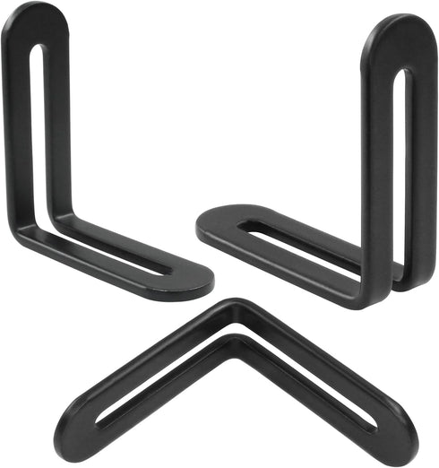 Unlorspy 8Pcs 55 55 3mm Stainless Steel Adjustable L-Bracket x x L-Shape Corner Brace with Slot, L-Shaped Shelf Bracket