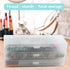 ZneOkoay 3 Packs Small Plastic Pencil Case Clear Boxes Stationery Storage Case with Hinged Lid and Snap Closure