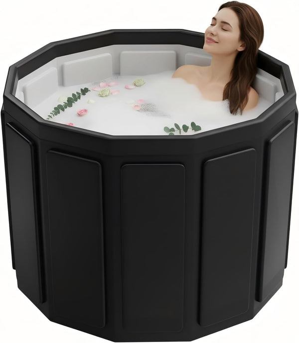 Portable Bathtub for Adult, Foldable Soaking Bathtub for Hot SPA&Ice Bath, Foldable